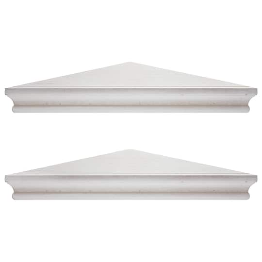 Beveled Floating Corner Shelves Set